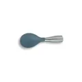 Louche à soupe moderne en silicone avec poignée ergonomique en inox pour poêles antiadhésives - Cuillère à riz / Gris foncé