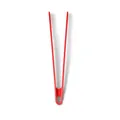 Professional red non-slip silicone food tongs for bread steak and pasta grilling barbecue - Red
