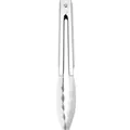 Professional white food-grade silicone kitchen tongs with durable stainless steel handle - Food Clip