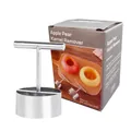 Heavy duty 304 stainless steel apple and pear corer tool with ergonomic T-handle - Bag Packaging / L