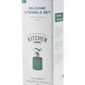 Silicone cooking utensils set packaging box showing specifications and temperature resistance - Color Box (Customizable)