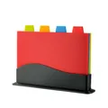 4-kleuren plastic snijplankenset met opberghouder voor voedselclassificatie - Verdikte