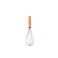 Premium silicone kitchen whisk with natural wooden handle for efficient baking and mixing - Whisk