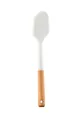 Cream white silicone spatula with short wooden handle - Spatula