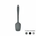 Hitzebeständiger dunkelgrauer Silikon-Kochlöffel Pfannenwender mit Aufhängeloch - T-Form Pfannenwender / Khaki