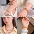 Versatile 8mm natural citrine beaded bracelet and necklace set with magnetic clasp design - Bracelet and Necklace 2-in-1 / 8mm Bead Diameter / Yellow
