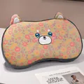 Almohada con forma de oso floral de espuma viscoelástica para oficina y lumbar - 52x30x6cm Almohada Baja Universal / Husky Gris