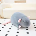Soft grey rat plush doll with pink details, perfect as a cozy and decorative sofa throw pillow. - 18cm (0.08kg) / Light Gray