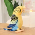 Realistic budgerigar plush toy in yellow and blue colors for home decor gift or zoo prop - 26cm / Budgerigar