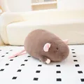 Soft brown rat plush doll variant for home decoration and cuddly sofa cushion - 18cm (0.08kg) / Milk Coffee