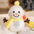 Cute plush snowman keychain with yellow scarf and hat for Christmas gift - Yellow Snowman / 12cm