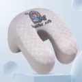 Ergonomic ice silk cooling nap pillow with cute shark embroidery for office desk sleep - 25x25x17cm / Shark