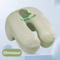 Soft ice silk nap pillow featuring a cute green dinosaur pattern for office desk sleeping - 25x25x17cm / Dinosaur