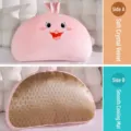 Double-sided pink rabbit pillow with crystal velvet and cooling mat. - 50X35cm / Pink Rabbit