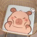 Cute cartoon capybara square seat cushion for home and office chairs - Cute Capybara / Cooling Ice Silk-Memory Foam-40x40cm