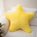 Suave cojín de peluche con forma de estrella amarilla para decoración estilo nórdico - 80 cm / Amarillo