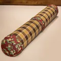 Cylindrical floral rattan cooling bolster pillow with plaid pattern for sleeping - 65*20cm / Osmanthus Pattern