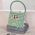 Lindo cojín manta 2 en 1 de personaje de dibujos verde para siesta oficina - Pequeño / Verde
