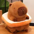 Schattige capibara knuffel met creatieve toast kraag voor decoratie en zacht plezier - 22cm / Toast Zwemband
