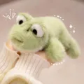 Adorable small green plush frog doll soft stuffed animal toy for cozy desk decoration - 18cm / Frog