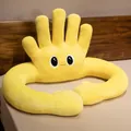 Soft bright yellow hand-shaped plush cushion for creative office chair back support - 40*60cm / Yellow
