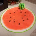 Creativo set 2 en 1 de manta redonda de sandía y almohada a juego para siesta acogedora - Sandía (Estilo Almacenable) / 100cm