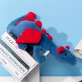 Morbido peluche dinosauro blu e rosso drago cuscino lungo bambola creativa per bambini - 60CM / Blu scuro