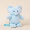 Adorable soft light blue plush elephant backpack for girls with fuzzy fur texture - Elephant / Light Blue