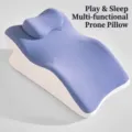 Ergonomisches blaues Bauchkissen für eine komfortable Körperunterstützung und Entspannung - Ohne Kopfstütze / Abendrot Blau