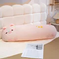 Soft pink cartoon pig long bolster body pillow made of cooling silk for sleeping - Pink Pig / 80cm (No Inner)