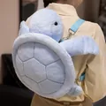 Adorable light blue plush turtle backpack variant featuring soft fuzzy shell and straps - 40CM / Blue