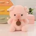 Süßes rosa flauschiges Schweine-Plüschtier mit Anhänger, weiche Aromatherapie-Schreibtischdeko - 15cm / Rosa Schwein