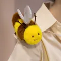 Adorable accessoire d'épaule en peluche abeille avec des rayures jaunes et brunes - Fixation Épaule Abeille