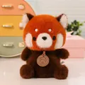 Niedliches rotes Panda-Plüschtier Schreibtischbegleiter mit braunem Fell und Anhänger - 15cm / Waschbär