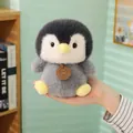 Süßer grau-weißer Plüschpinguin Puppe Spielzeug mit kleinem Halsanhänger - 15cm / Pinguin