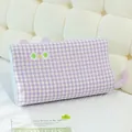 Cute purple checkered cartoon cat memory foam pillow for dormitory office backrest - 50*30*7cm / Purple