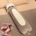 Long gray and white cat plush body pillow for sleeping comfort - 70cm/0.65kg / Grey Bell Cats