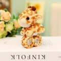 Schattige pluche giraffe slap armband voor kinderen van zachte fluwelen gevlekte stof - Giraffe snap armband / Bruin / Grootte zoals Afgebeeld