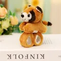 Schattige wasbeer pluche klaparmband dieren polsband voor kinderen feestcadeau - Wasbeer Slap Armband / Bruin / Grootte zoals Afgebeeld