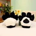 Zachte pluche panda poot handschoenen met zwart-wit imitatiebont voor kinderfeestjes - Panda Klauwhandschoenen / Grootte zoals Afgebeeld / Zwart Wit