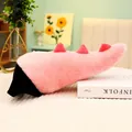 Roze pluche dinosaurusstaart slap armband voor verkleedaccessoires - 35cm Roze Dinosaurustaart / Roze