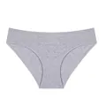 Cómodas bragas de algodón gris jaspeado de tiro medio para mujer con alta elasticidad - S / Gris Vigoré