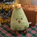 Cuscino di peluche a forma di albero di Natale verde con stella e simpatico sorriso - Piccolo 20cm / Albero di Natale Verde Erba