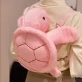 Cute pink plush turtle backpack for girls, soft stuffed animal toy bag for kids gifts - 40CM / Pink