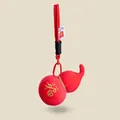 Red plush gourd keychain pendant with gold embroidery for good fortune and success - Red Gourd / 13cm
