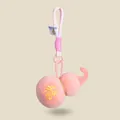 Soft pink plush gourd keychain featuring 'Fu' good fortune embroidery and matching strap. - Pink Gourd / 13cm