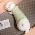 Soft cartoon cat long plush pillow with green cooling ice bean fabric for side sleeping - 90cm Pack / Rabbit