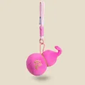 Creative pink plush gourd toy pendant with gold Fu embroidery and cord keychain - Rose Red Gourd / 13cm
