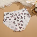 Slips pour femmes en soie de glace sans coutures taille moyenne motif papillon - S / Papillon Blanc