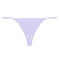 Seamless purple thong with thin straps for women, breathable and quick-drying material - XS / Purple